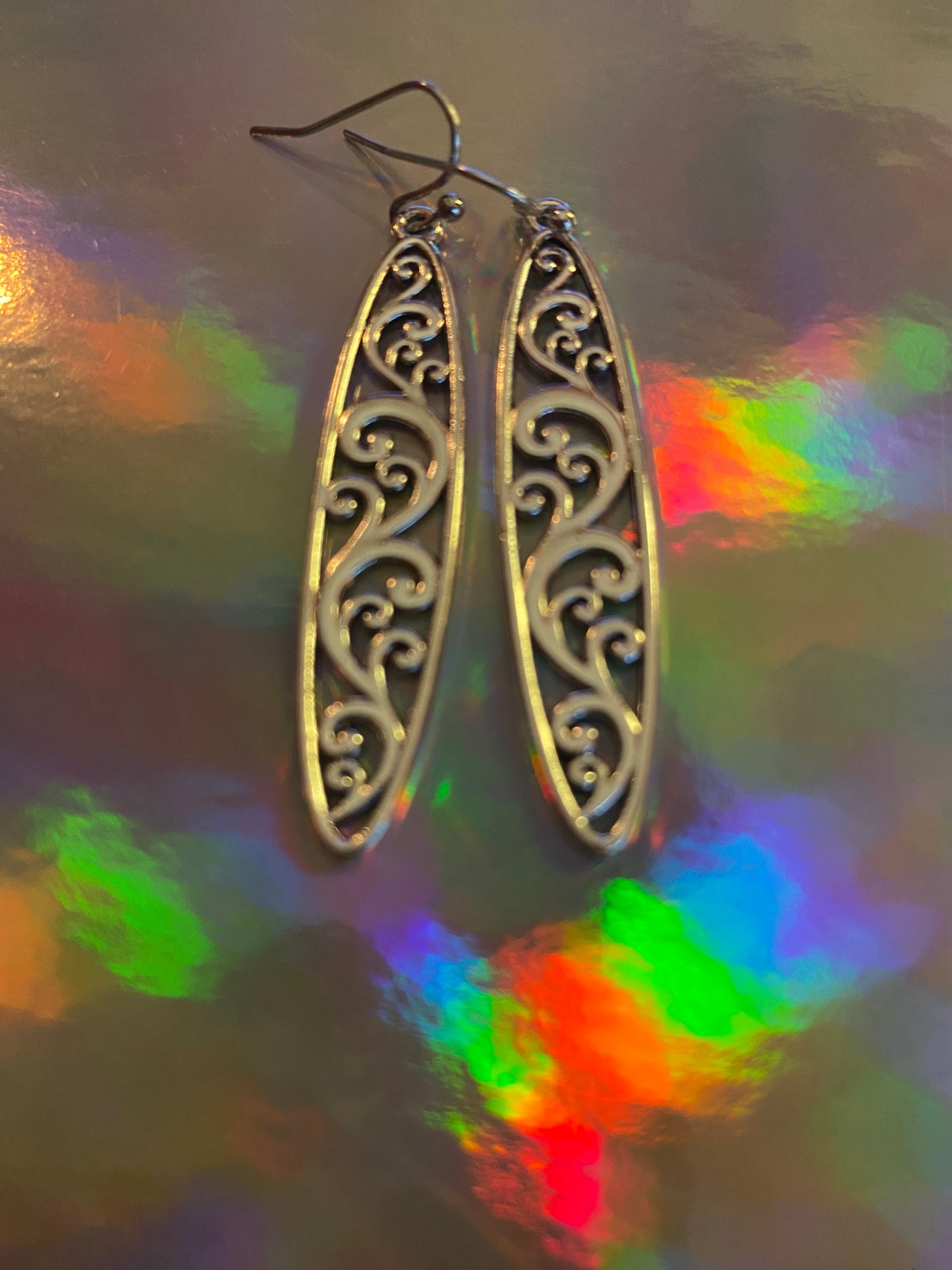 Long Line Silver Earrings