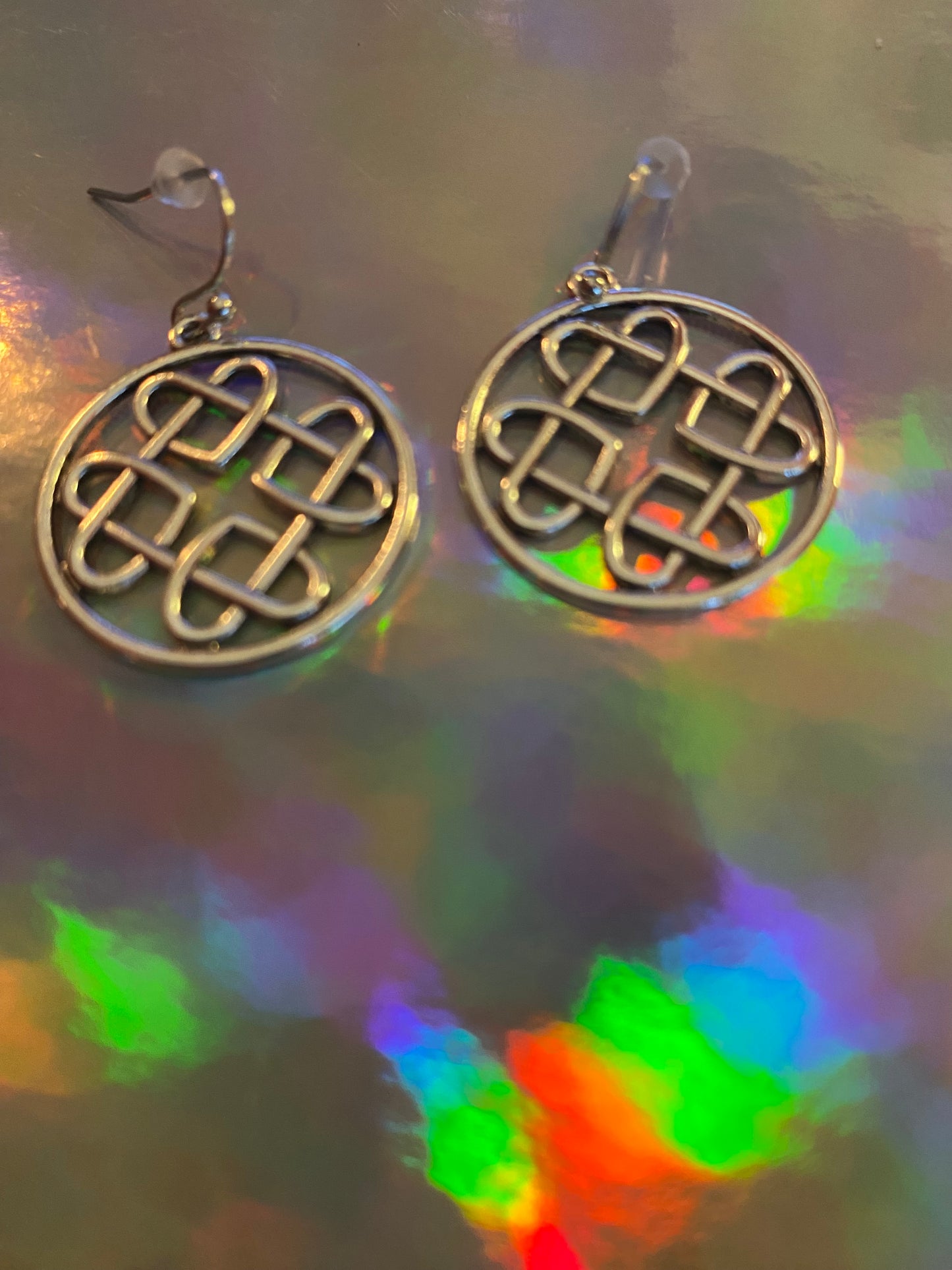 4 Heart Silver Earring