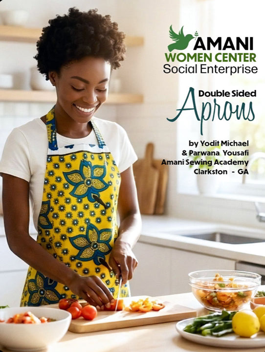 Double Sided African Print Apron by Amani Women Center