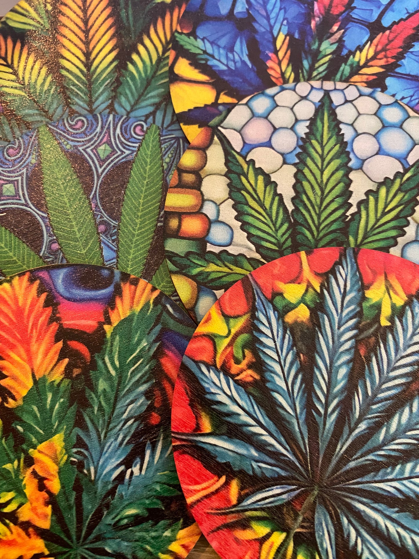 Set of 6 Cannabis Coasters