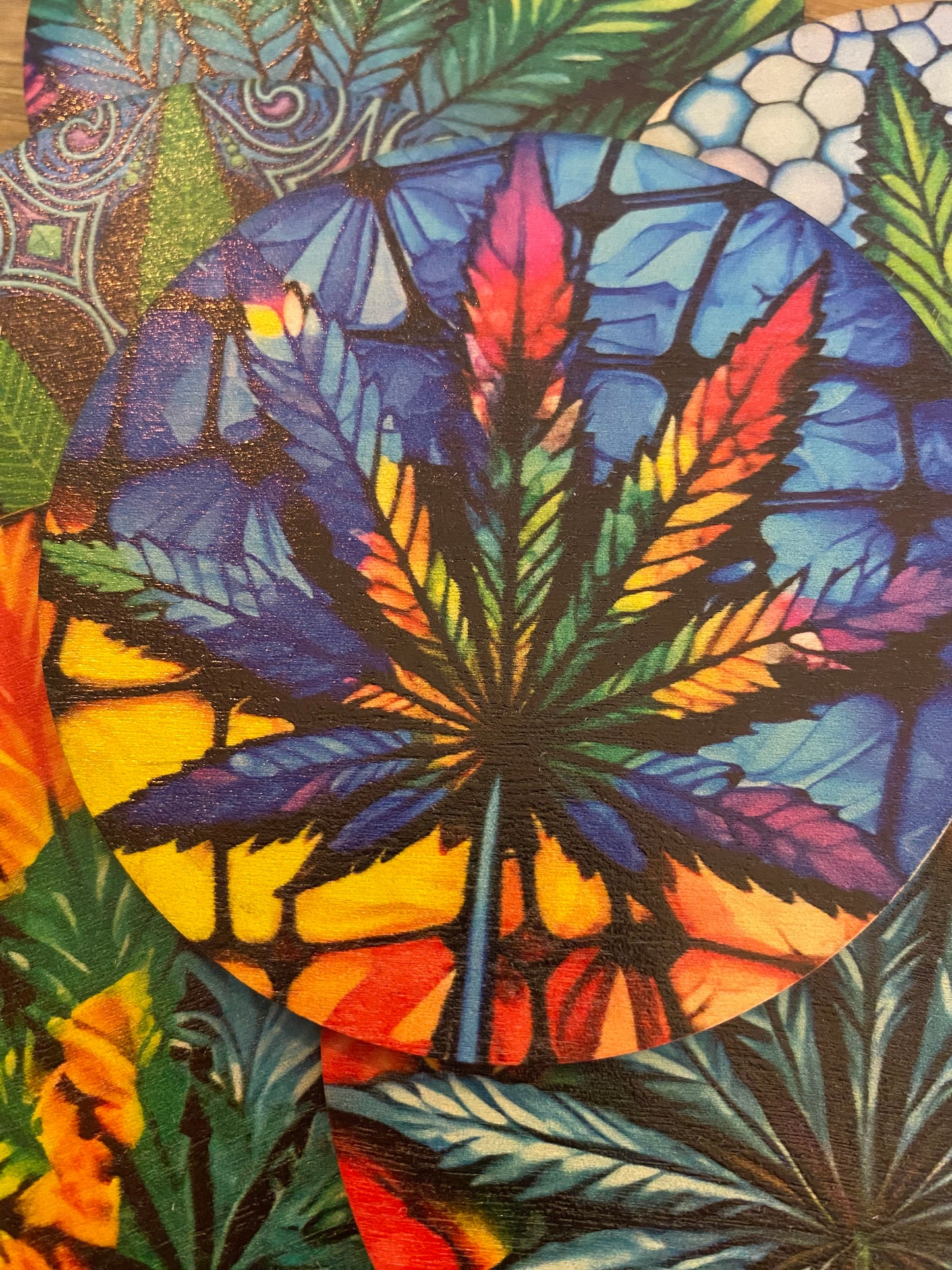 Set of 6 Cannabis Coasters