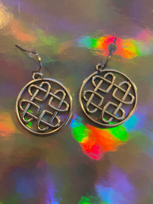 4 Heart Silver Earring