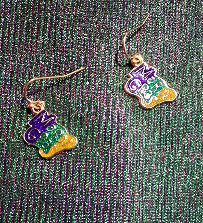 Mardi Gras Earrings